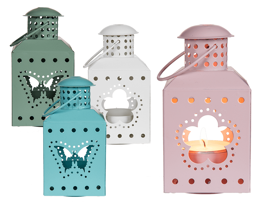 pastel coloured lanterns