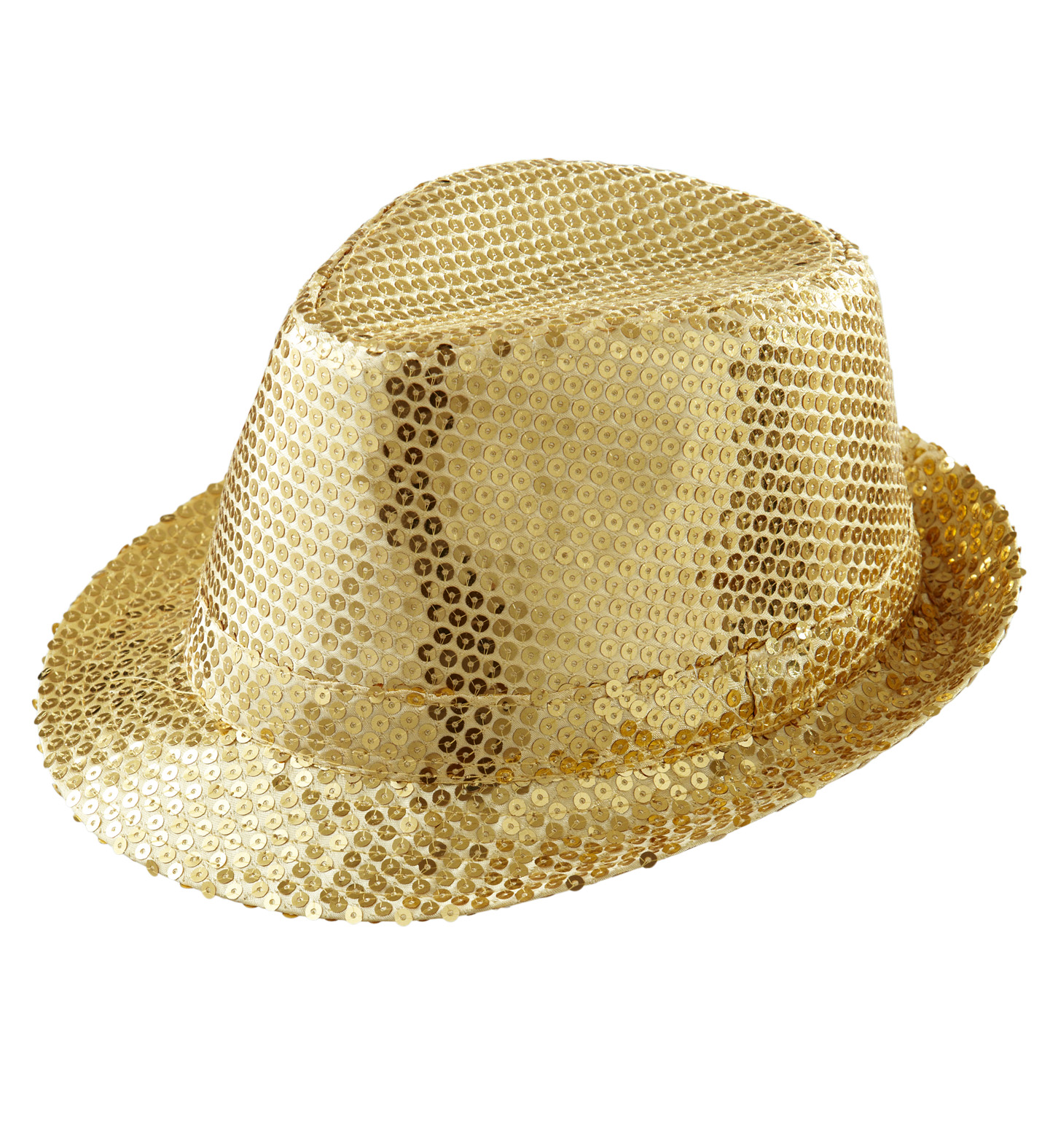 Gold sequinned fedora